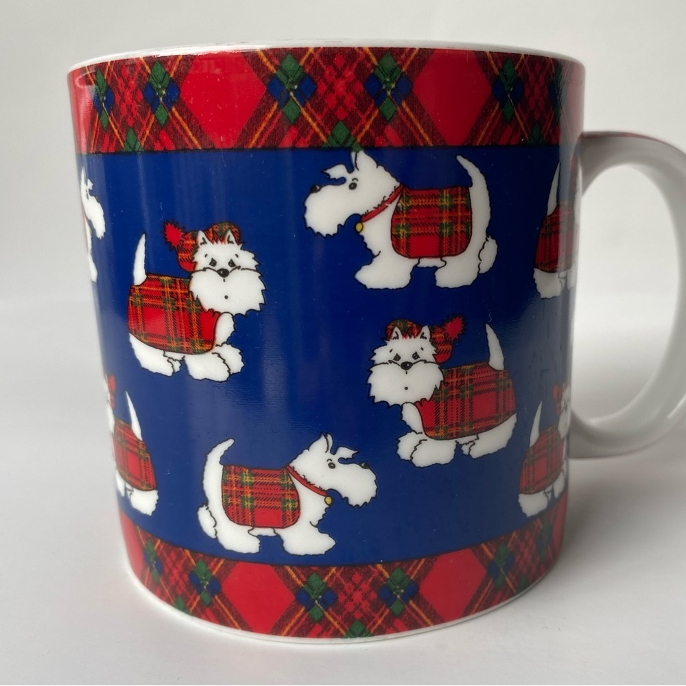 Scottish Terrier Dog Plaid Pattern Christmas Holiday Coffee Mug